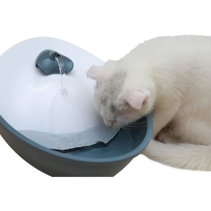 EYENIMAL Classic Pet Water Fountain 1,75 L - Gray and White - For Dog and Cat