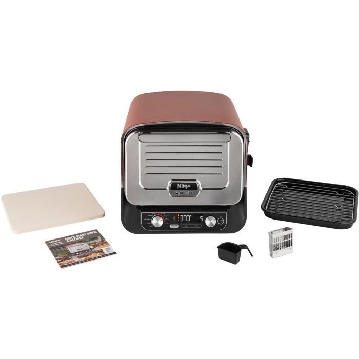 NINJA 8-in-1 Electric Pizza Oven - Woodfire - OO101EU - Pro-heat plate - Pizza stone - 6 settings