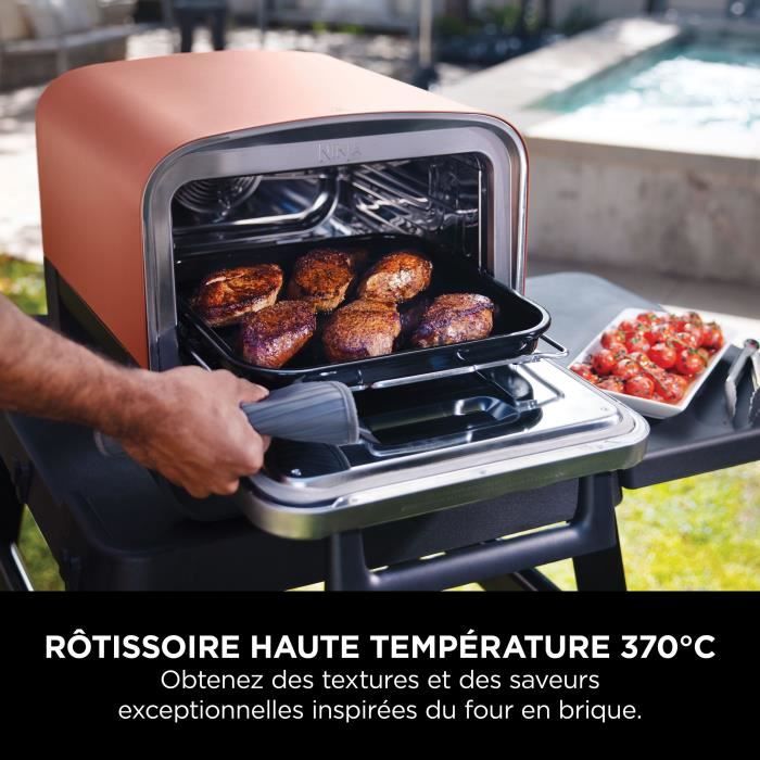 NINJA 8-in-1 Electric Pizza Oven - Woodfire - OO101EU - Pro-heat plate - Pizza stone - 6 settings
