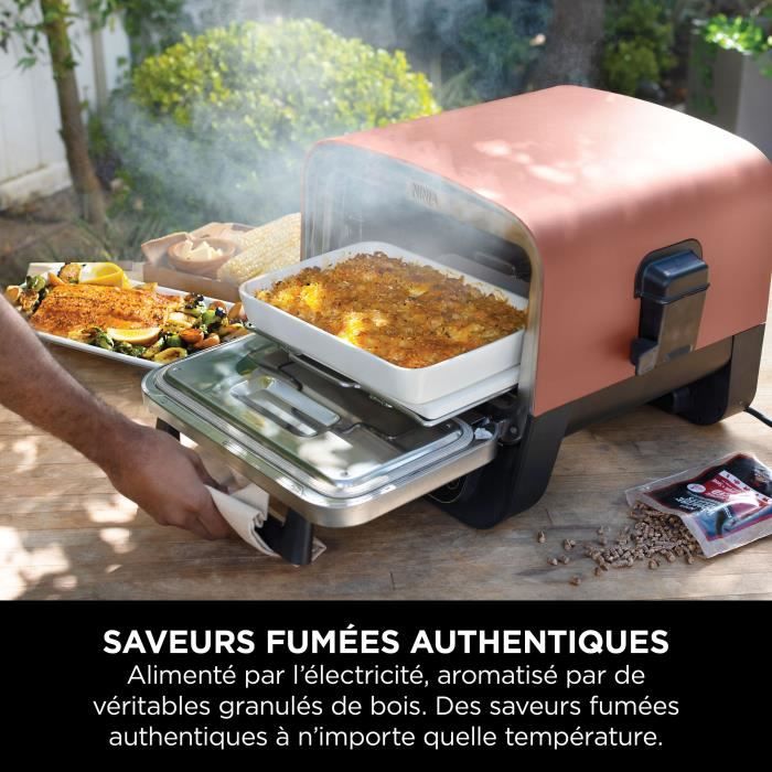 NINJA 8-in-1 Electric Pizza Oven - Woodfire - OO101EU - Pro-heat plate - Pizza stone - 6 settings