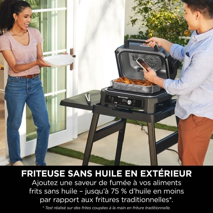 Electric barbecue with smoker and thermoprobe - NINJA - Woodfire Pro Connect XL - OG901EU - Woodfire pellets