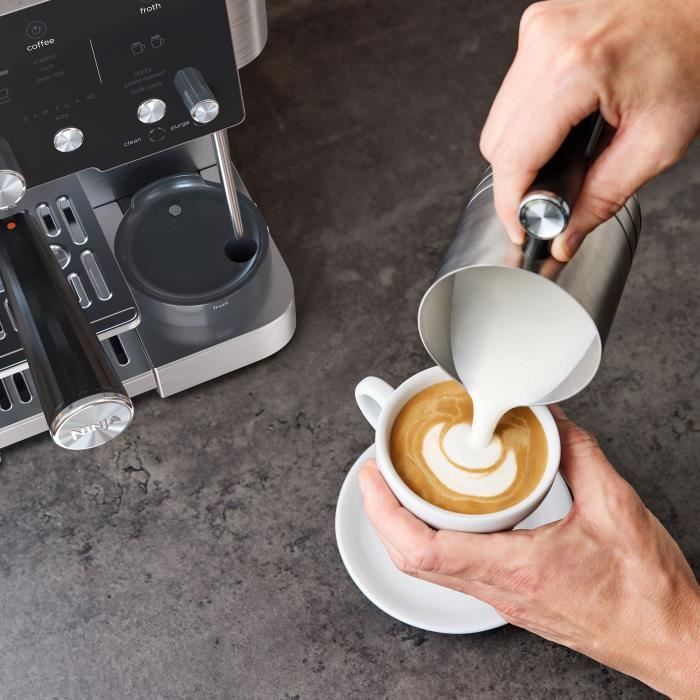 Espresso machine - NINJA - ES501EU Luxe Essential - 2 L - Digital display - Black / Stainless steel