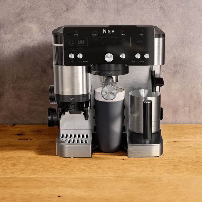 Espresso machine - NINJA - ES501EU Luxe Essential - 2 L - Digital display - Black / Stainless steel