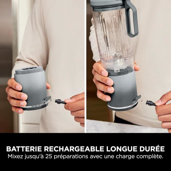 NINJA Blast Max Portable Blender - BC251EULD - 530 ml bowl - 2h battery life - cordless - BPA-free - silver