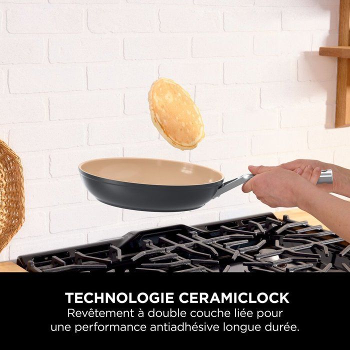 Marmite en céramique - Ninja - ExtendedLife CW90422EUI - 22 cm avec couvercle - Sans PFAS ni PFOA - Garantie 5 ans