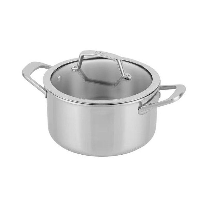 Marmite en inox - Ninja - EverClad C90422EUI - 22 cm avec couvercle - Tri-ply induction, four 300°C - Garantie 10 ans