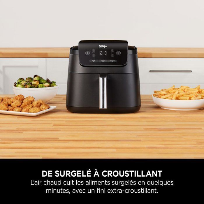 Oil-Free Air Fryer - NINJA - AF110EU - 4.7 L - 3 cooking programs - 1550 W - Black