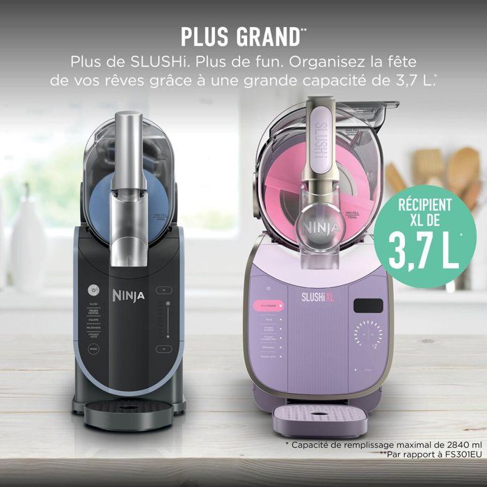 NINJA Slushi XL FS601EUPK1 Iced Beverage and Granita Machine - 3.7L Capacity - 6 Programs - Pink