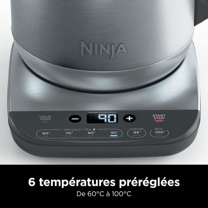 Kettle - NINJA - KT201EU - 3000 W - 1.7 L - Adjustable temperature - Stainless steel