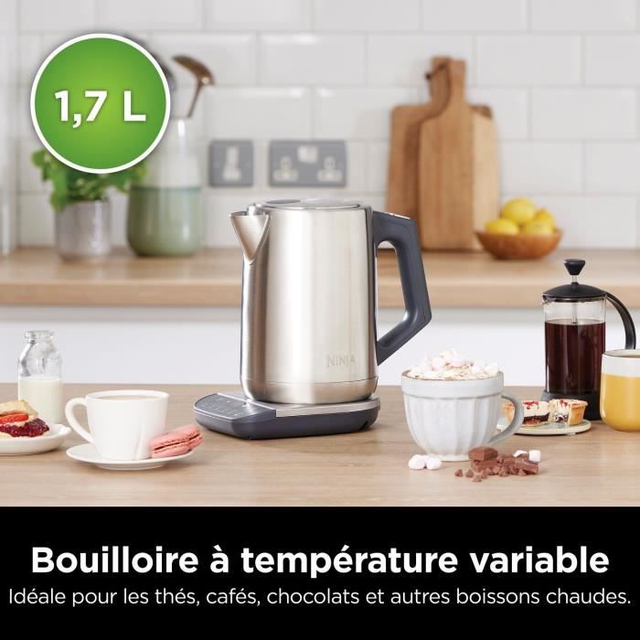 Kettle - NINJA - KT201EU - 3000 W - 1.7 L - Adjustable temperature - Stainless steel