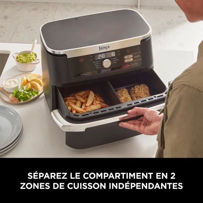 Oil-free fryer - NINJA - AF500EU - Foodi Flex - 10.4 L - 32.7 x 49.6 x 31.6 cm - Black