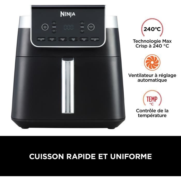 Deep Fryer - NINJA - Max AF180EU - 2000 W - Black - Variable Temperature - Timer