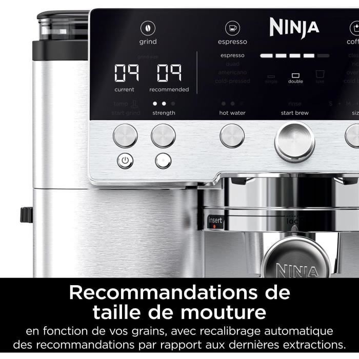Coffee machine - NINJA - ES601EU Luxe Premier - 1650 W - 2 Liters - Stainless steel