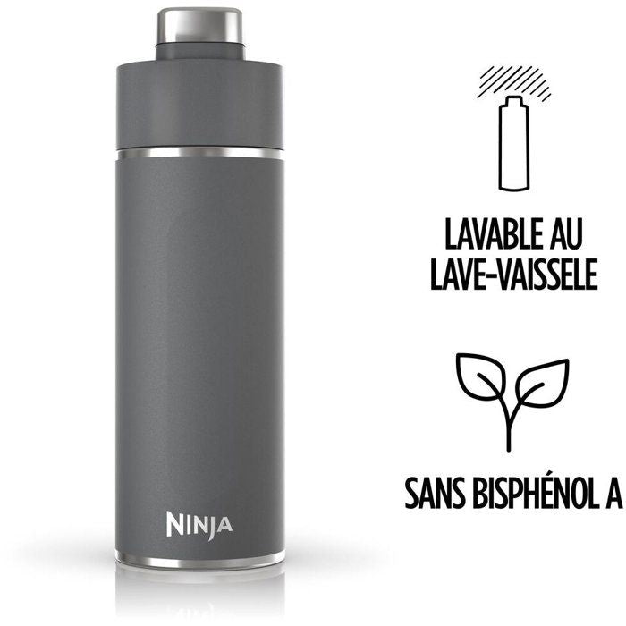 Thirsti Insulated Water Bottle - NINJA - White - 530 ml - Stainless Steel