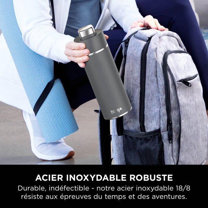 Thirsti Insulated Water Bottle - NINJA - White - 530 ml - Stainless Steel