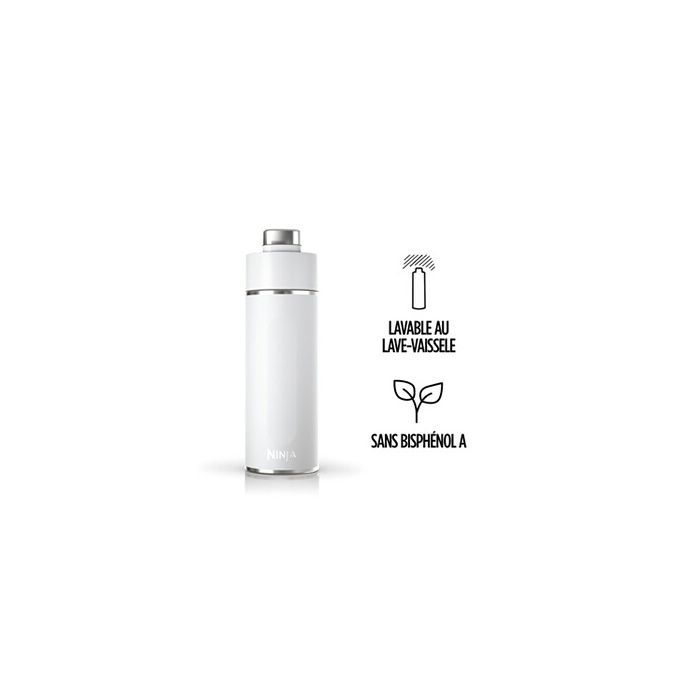 Gourde isotherme Thirsti - NINJA - Blanche - 700 ml - Acier inoxydable