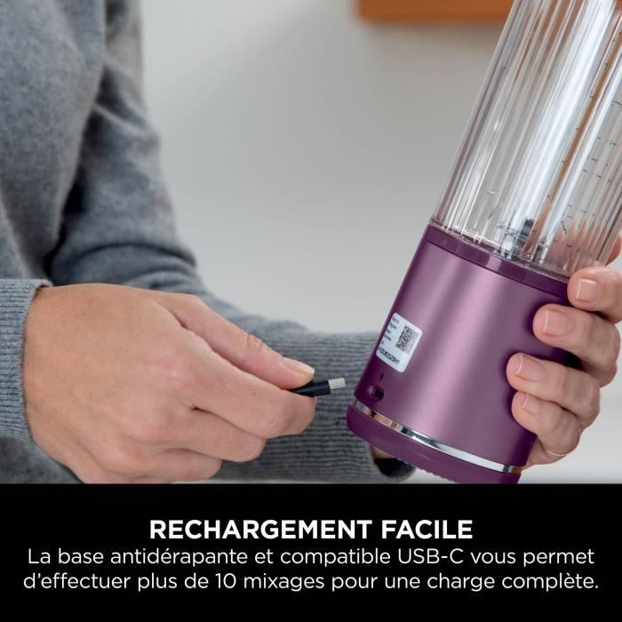 Ninja Blast Portable Blender - BC151EUPR - 530 ml bowl - 2h battery life - cordless - BPA-free - purple