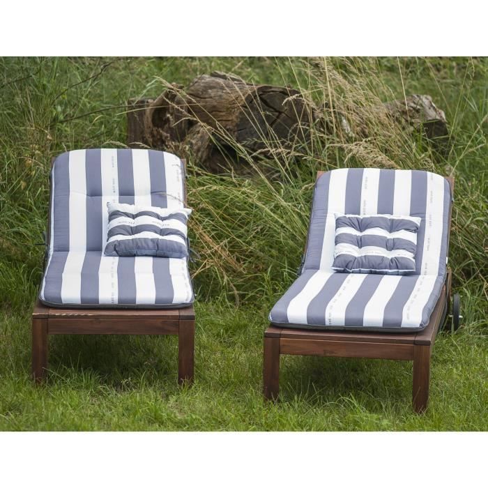 PRIVATE GARDEN CANCALE snowflake sun lounger 188x56x12 cm gray