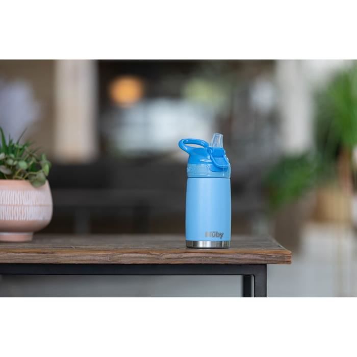 Insulated Water Bottle - NUBY - 300 ml - Stainless Steel - Blue