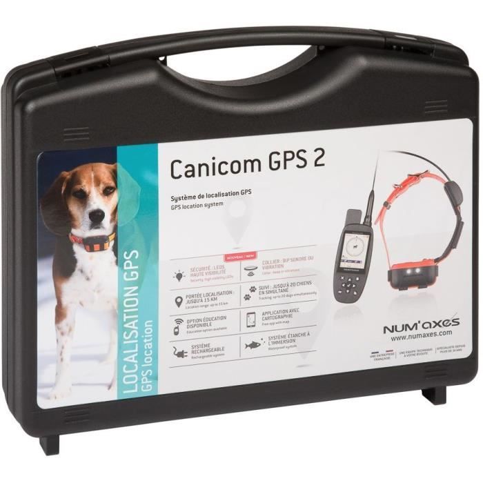 Complete GPS tracker set - NUM'AXES - CANICOM GPS 2 - Black / Orange