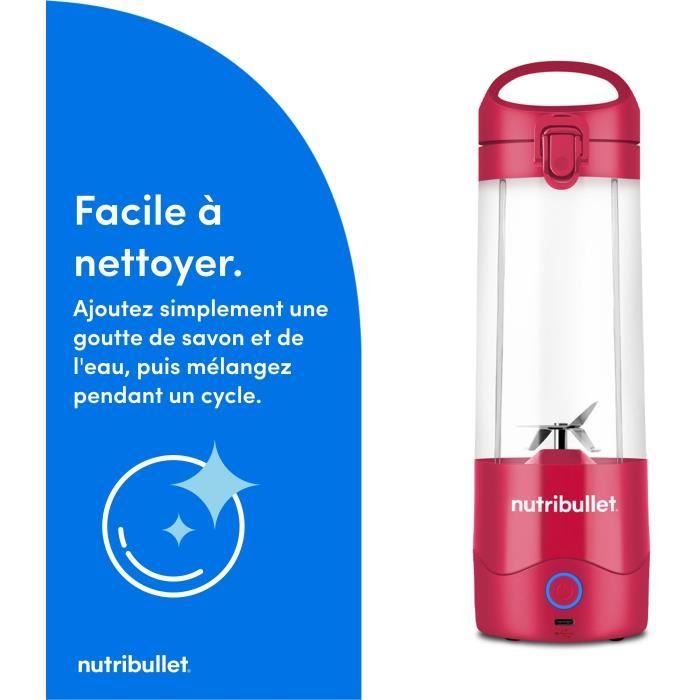 Portable blender - NutriBullet - NBP003MA - 70W - 0.475L - Magenta - 1 bottle included