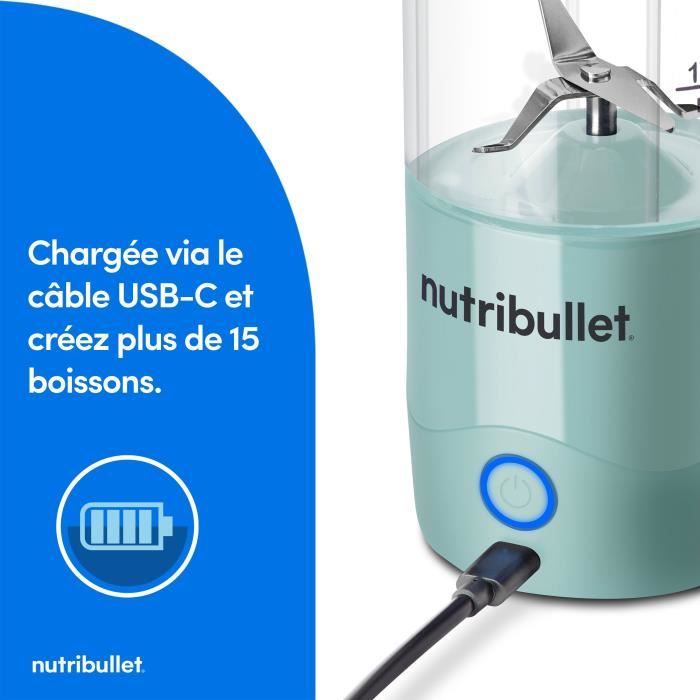 Blender - NUTRIBULLET - NBP003LBL - Portable - 0.475L - 70W - Light Blue
