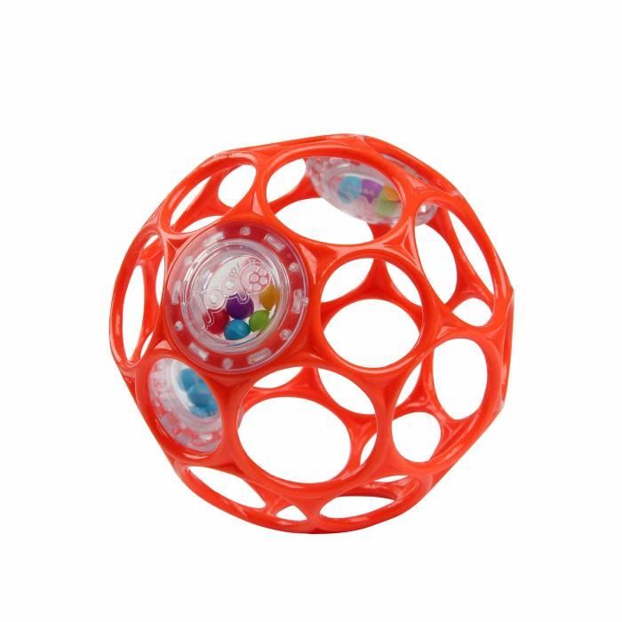 BRIGHT STARS, Oball Easy-Grip Rattle BPA-Free Infant Toy, for Newborns +