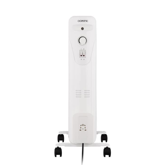 Electric radiator oil bath 1500W oceanic - 3 powers - 7 elements - white - mobile
