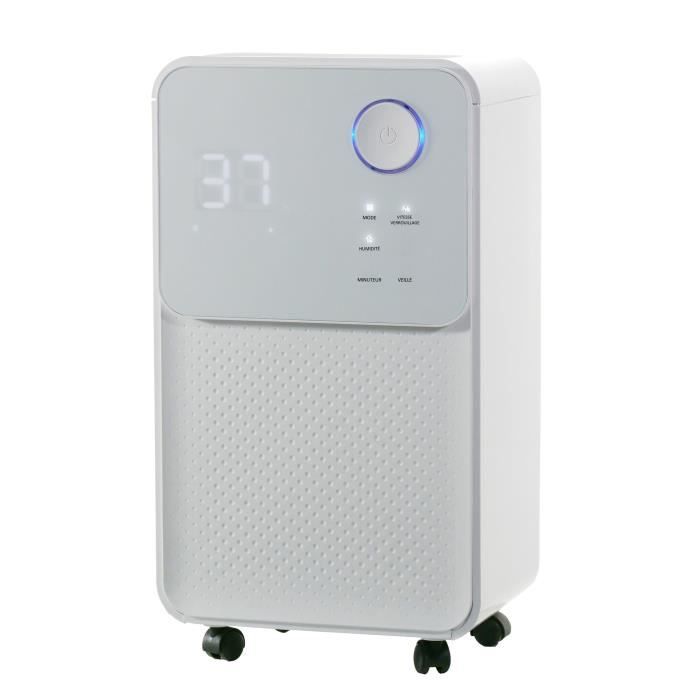 OCEANIC Electric air dehumidifier - Extraction 12 liters / day - Laundry drying - Continuous drainage - LED display