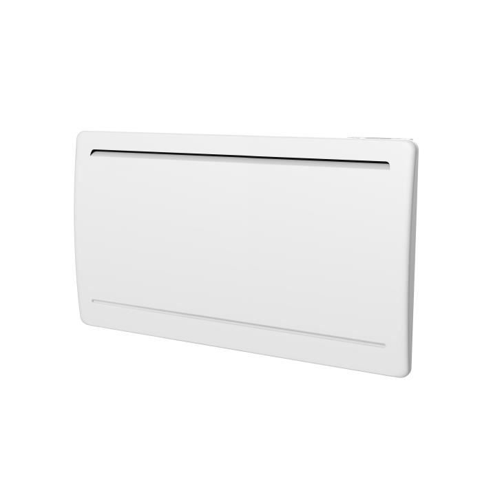 Fixed electric radiator with dry ceramic inertia 1500W OCEANIC Rubis - Curved design - White - NF