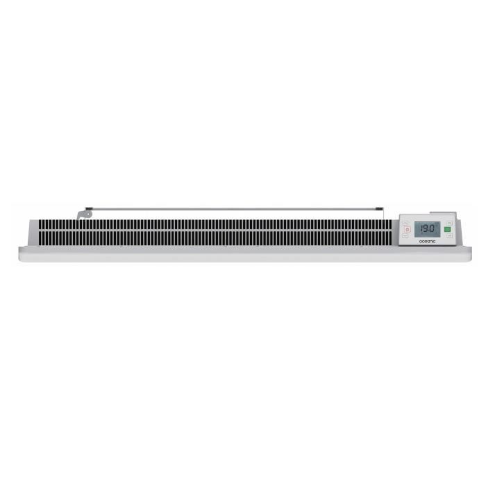 Fixed electric radiator with inertia Ceramic drying 2000W Oceanic Rubis - Galled design - White - NF