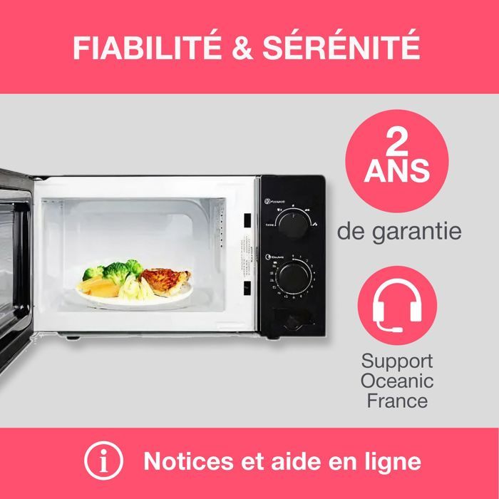 OCEANIC MO20B11 Microwave Black L 45.4 x H26.1 x D32.6 cm - 20L