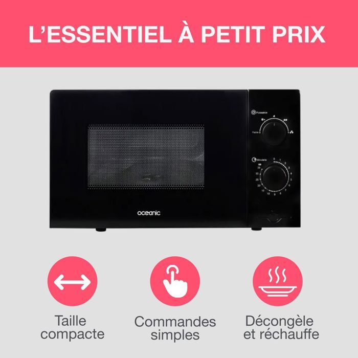 OCEANIC MO20B11 Microwave Black L 45.4 x H26.1 x D32.6 cm - 20L