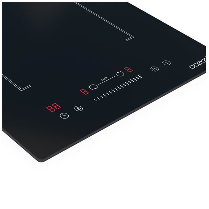 Built-in induction domino - OCEANIC - OCEATI2Z2BF - Flex 2 burners - 3600 W - Black