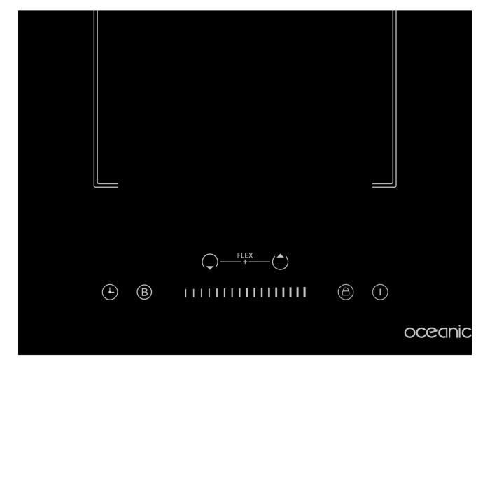 Built-in induction domino - OCEANIC - OCEATI2Z2BF - Flex 2 burners - 3600 W - Black