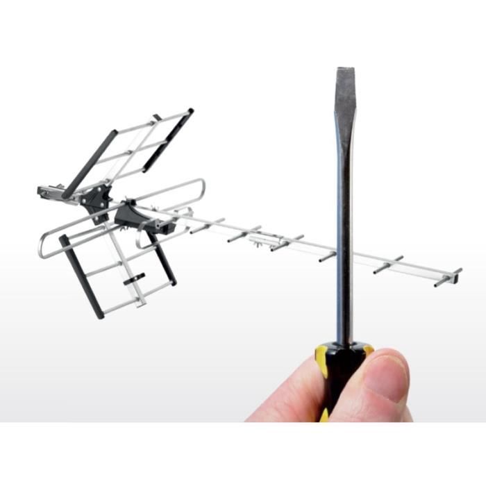 ONE FOR ALL SV9357 - Outdoor TV Antenna, Full HD, 4G Filter - Easy Mount - Gray