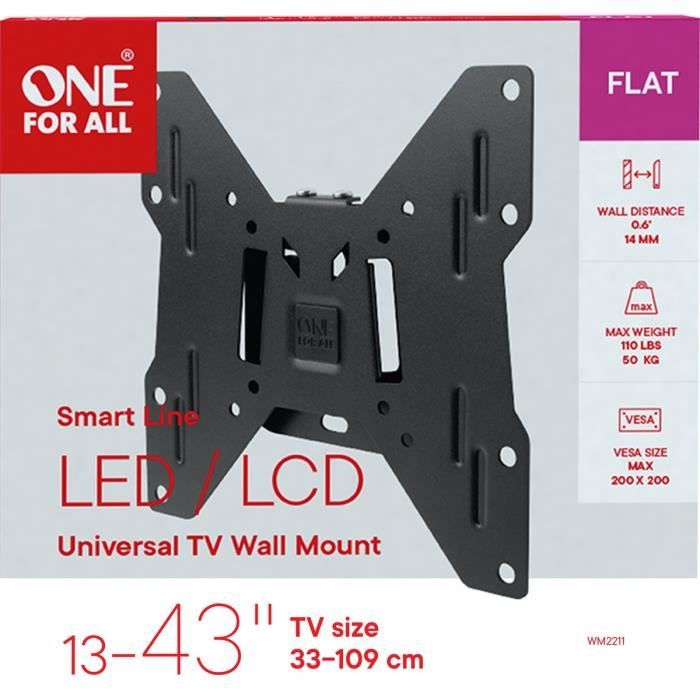 ONE FOR ALL WM2211 TV wall mount from 33 to 102cm (13-40)