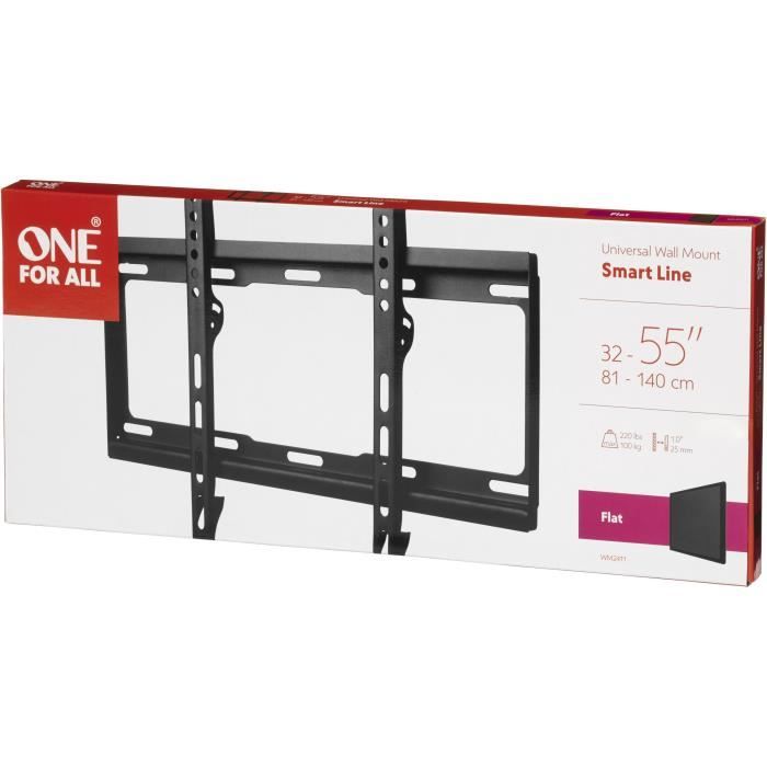 One for all WM2411 - TV wall support Flat support for screen 32-65 ''/81-165cm - For TV max 100kgs - 25mm from the wall