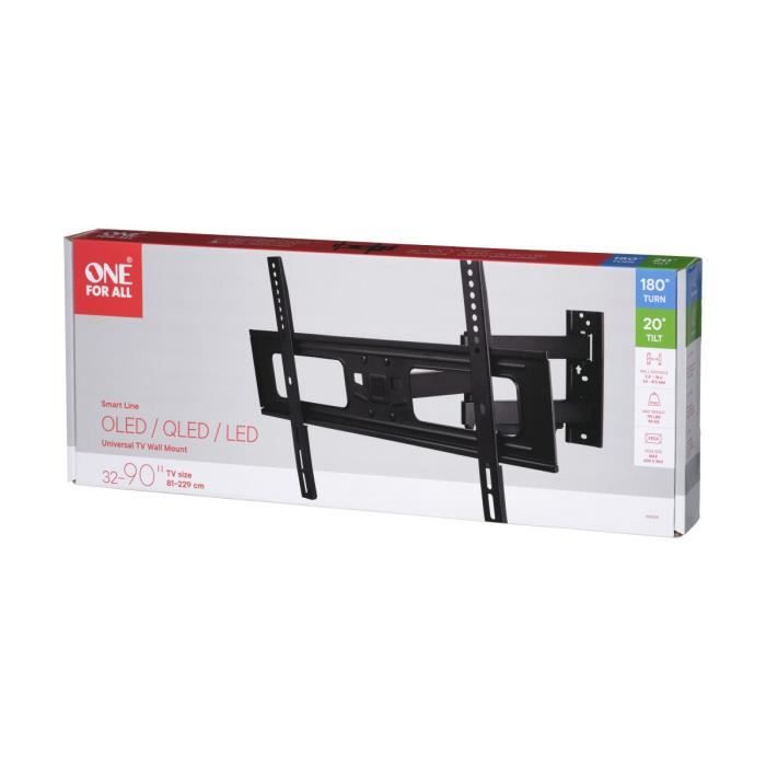 ONE FOR ALL WM2651 Tilt and Swivel Wall Mount 180 ° for TV 81 to 213cm (32-84)