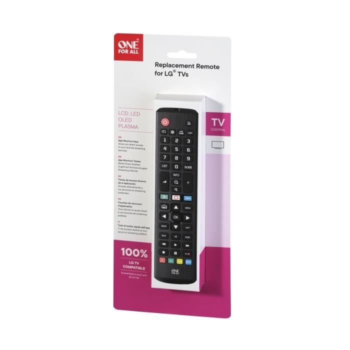 ONE FOR ALL URC4911 - Replacement remote control for LG TV