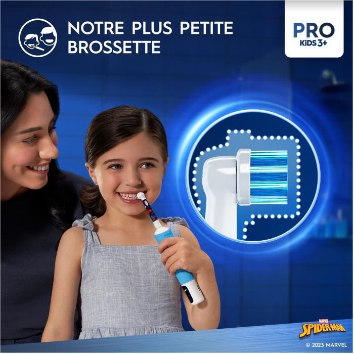 Oral-B Pro Kids Electric Toothbrush 1 Marvel Spider-Man Handle, 1 Brush Head, 3 Years and Up