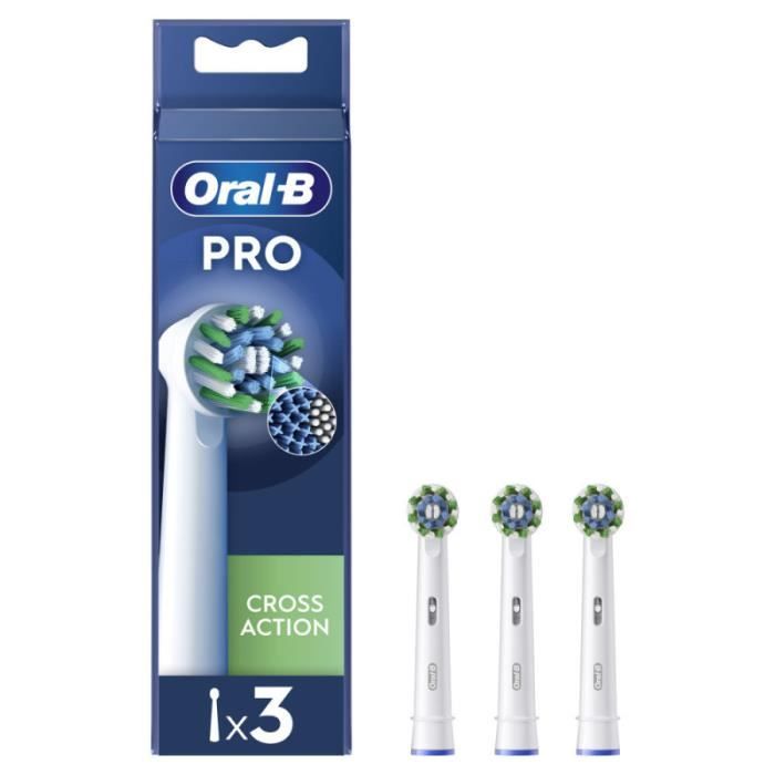Oral-B Pro Cross Action Toothbrush Heads, Pack of 3 Units