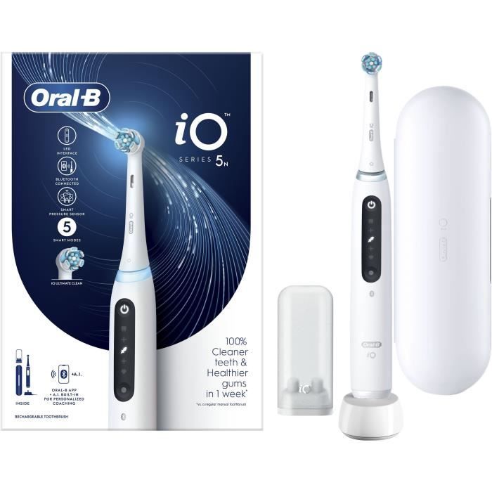 Toothbrushes - ORAL-B - iO5n Quite - White + Travel case - Electric
