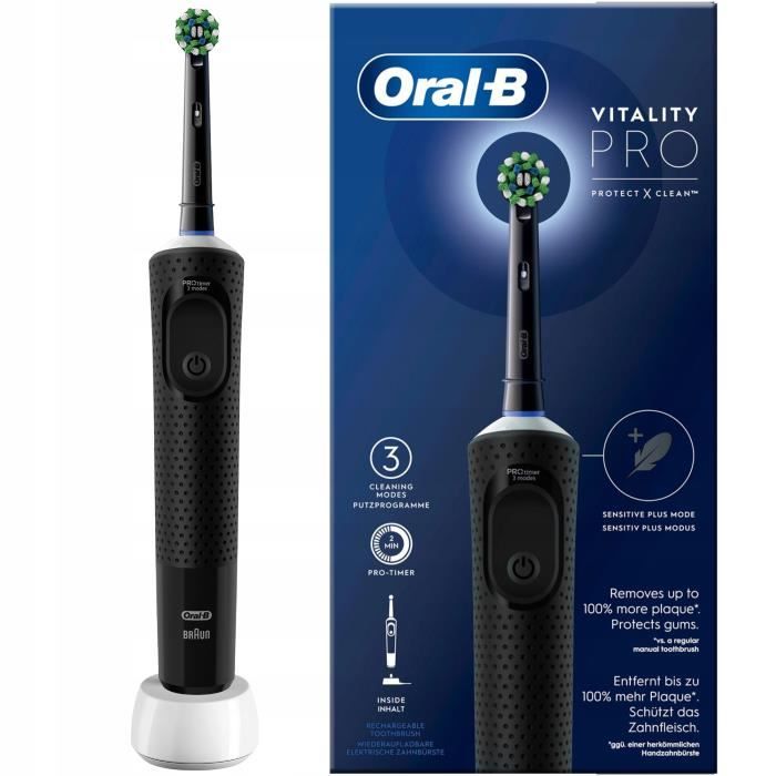 Oral-B Vitality Pro Electric Toothbrush Black, 1 Brush Head