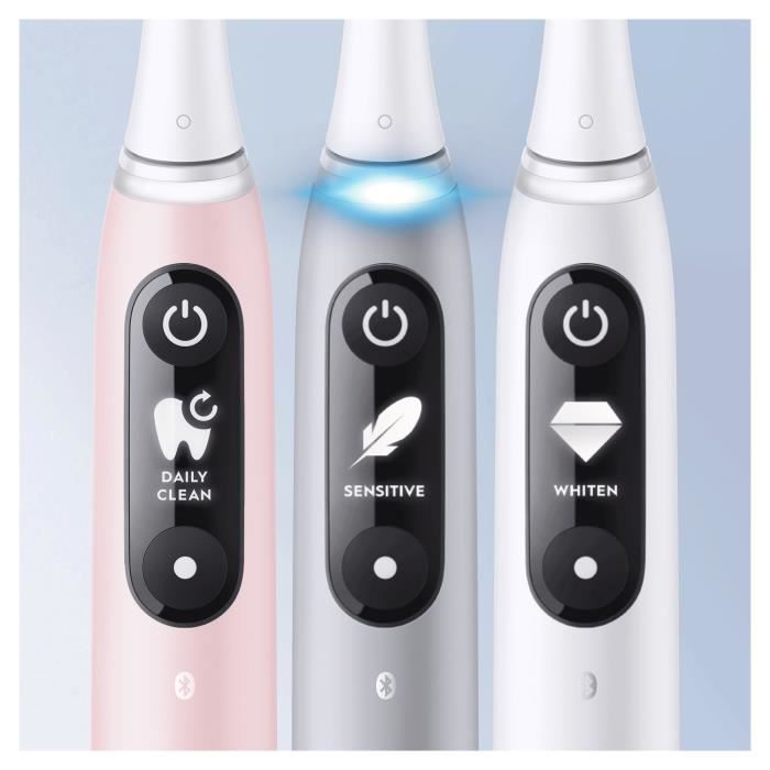 Oral-B iO 6S Gray Bluetooth Connected Electric Toothbrush, 2 Brush Heads, 1 Travel Case