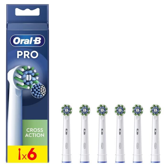 ORAL-B brush head - Cross Action - for electric toothbrush - pack of 6
