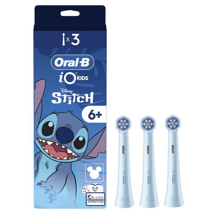 Pack de 3 brossettes Stitch - ORAL-B - iO Kids6+ - Pour enfant - Extra doux - Pour iO2 Kids - Disney - Des 6 ans