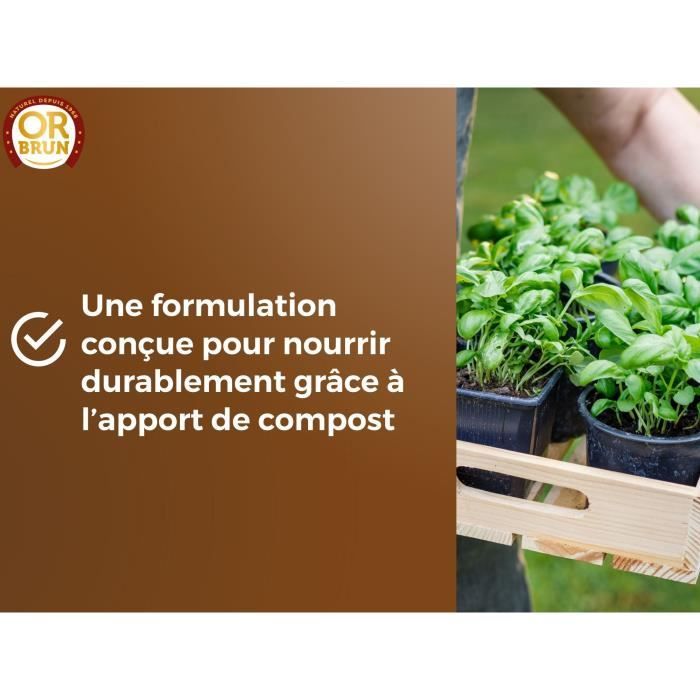 Vegetable soil & Aromatic plants - OR BRUN - OBRTARO6U - 6L - Fast growth