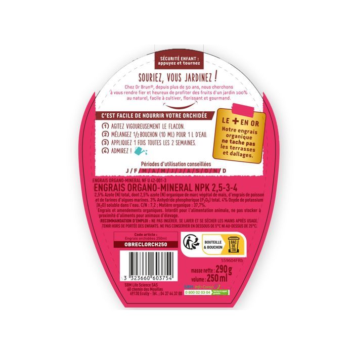 Gold Brown Orchid fertilizer 250 ml