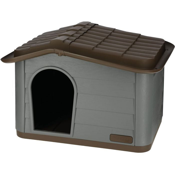 House for cats Paola Eco Kerbl - 60 x 51 x 41 cm - gray and brown - recycled plastic